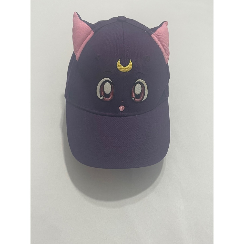 Sailor Moon Crystal Luna Cat Purple Baseball Cap Snapback Hat 3D Ears Anime